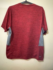 Old Navy Active Red Heathered T-Shirt