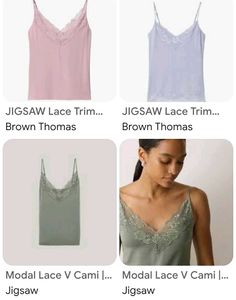 Light Blue Lace Trim Camisole