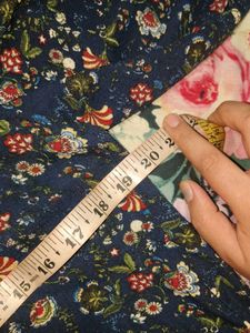Vintage Floral Print navy midi dress