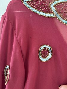 Embellished V-Neck Kurta