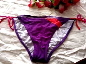 Stylish Bikini Bottom - Purple & Orange