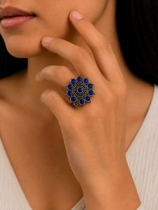 Boho Blue Stone Statement Ring