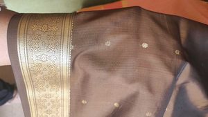 Elegant Brown Banarasi Silk Saree