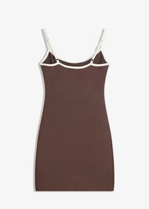 BERSHKA Brown Mini Slip Dress