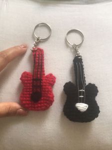 Crochet Guitar Keychains - Music Lover Gift