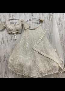 Sparkling Silver Lehenga Choli Set