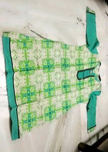 Teal Green Printed Kurta Set