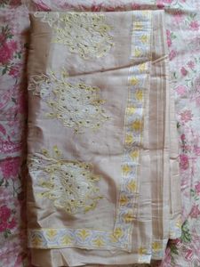 Beige Saree