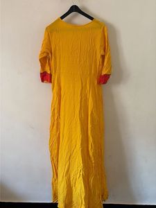 Vibrant Yellow Embroidered Kurta