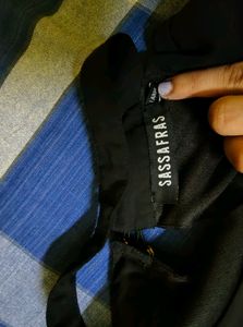 Embroidered Black Dress