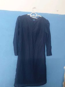 Elegant Navy Blue Midi Dress