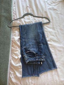 Zara The High Waist Ankle Straight Jeans