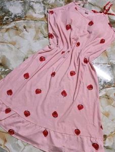Cute Strawberry Print Nightgown