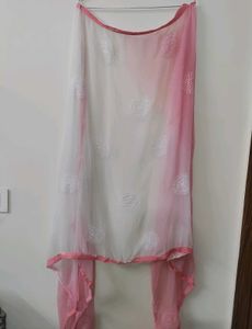 Pink Ikat Kurta Set with Jhumka Earrings