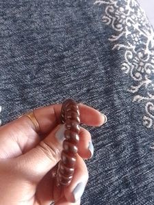 Pearl Beaded Hair Tie And Brown Hair Tie
