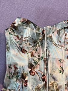 Imported Satin Silk Designer Corset Top