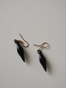 Black Drop Earrings