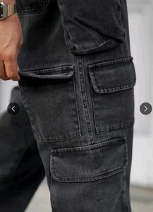 Men's Black Cargo Jeans