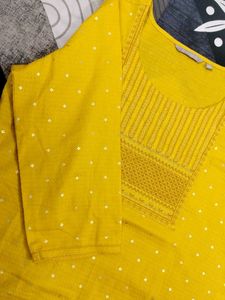 Yellow Polka Dot Kurta