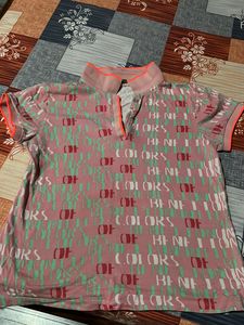 Girls polo T Shirt United Colour If Benetton