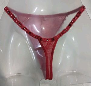 💛 Women's Red Lace Thong Briefs