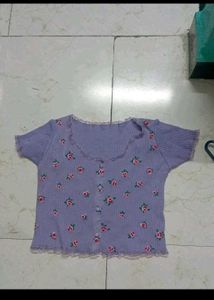 Cute Floral Button-Up Cardigan