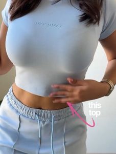 Light Blue 'Off Duty' Crop Top