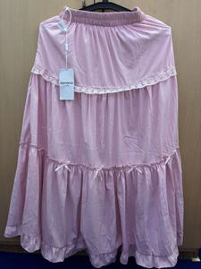 Pink Tiered Midi Dress