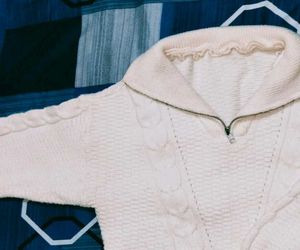 Cream Cable Knit Quarter Zip Sweater