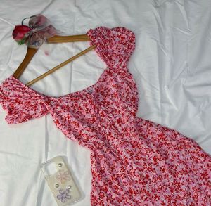 Floral Print Midi Dress