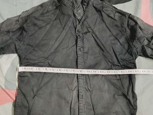 Men's Charcoal Button-Down Shirt