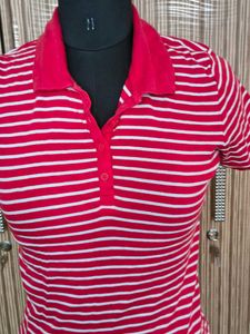 Classic Striped Polo T-Shirt