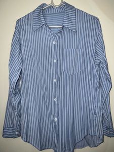 Striped Blue Button-Down Shirt