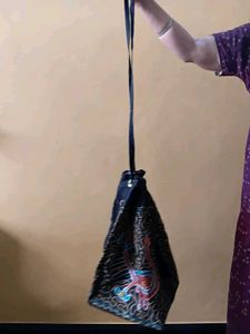Embroidered Drawstring Backpack