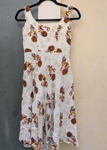 Boho Floral Print Midi Dress