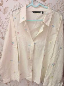 Vero Moda Embroidered Button-Up Shirt