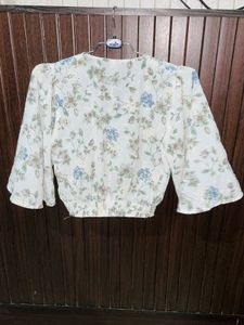 Floral Wrap Crop Top