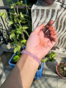 ✨ Handmade Purple Crystal Bracelet ✨