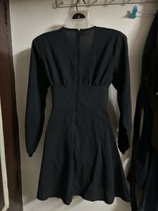 Chic Black Lace-Up Corset Dress