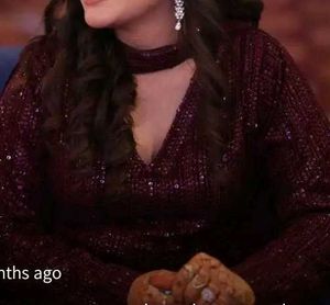 Black Sequin Kurta Set.