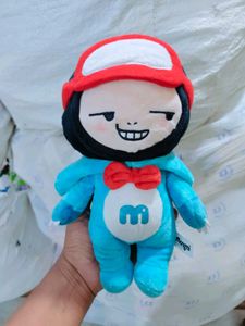 Cute Blue Mascot Plush Toy