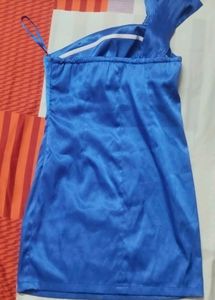 Stunning One-Shoulder Royal Blue Dress