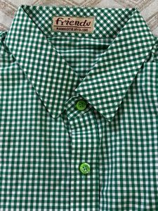 Green Gingham Men's Shirt