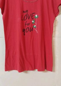 Red 'My Love For You' T-Shirt