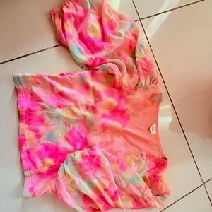Vibrant Tie-Dye Puff Sleeve Top