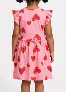 Adorable Pink Heart Dress for Girls