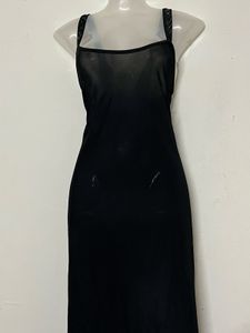 plus size Sleek Black Slip Dress