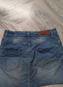 Blue Denim Mini Skirt