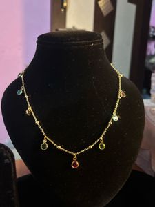Colorful Gemstone Drop Necklace
