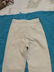 Stylish Beige Wide-Leg Jeans